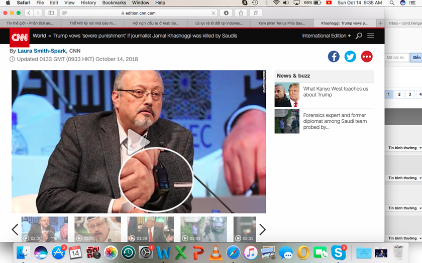 Ankara hé lộ về chiếc đồng hồ "truyền dữ liệu" của nhà báo Jamal Khashoggi 